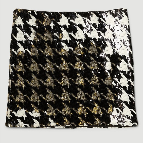 Houndstooth Sequin Mini skirt and jacket - Picture 4 of 7